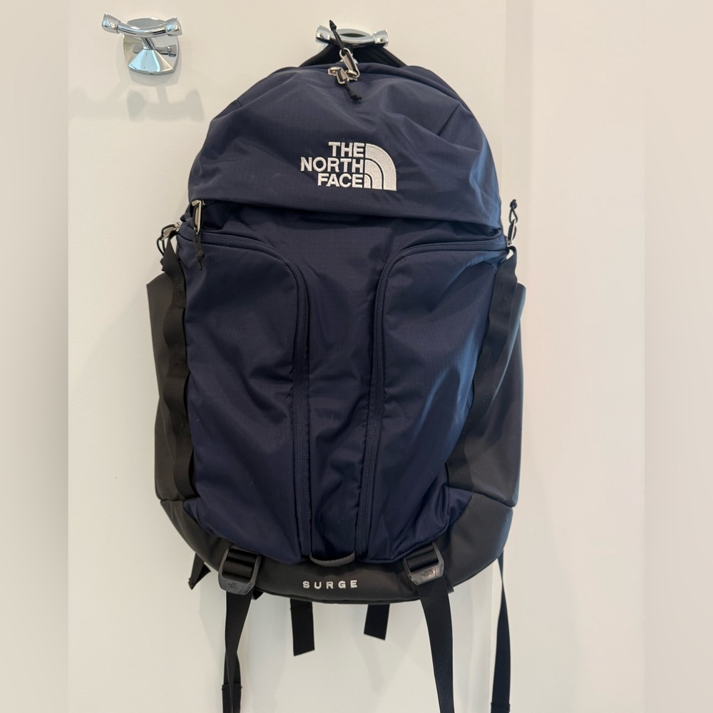 The North Face Dark Blue and Black Backpack - barely used